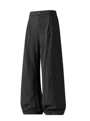 Army Green Flax Wide-leg Pants