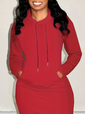 Long Bodycon Long Sleeve Dress Hoodies