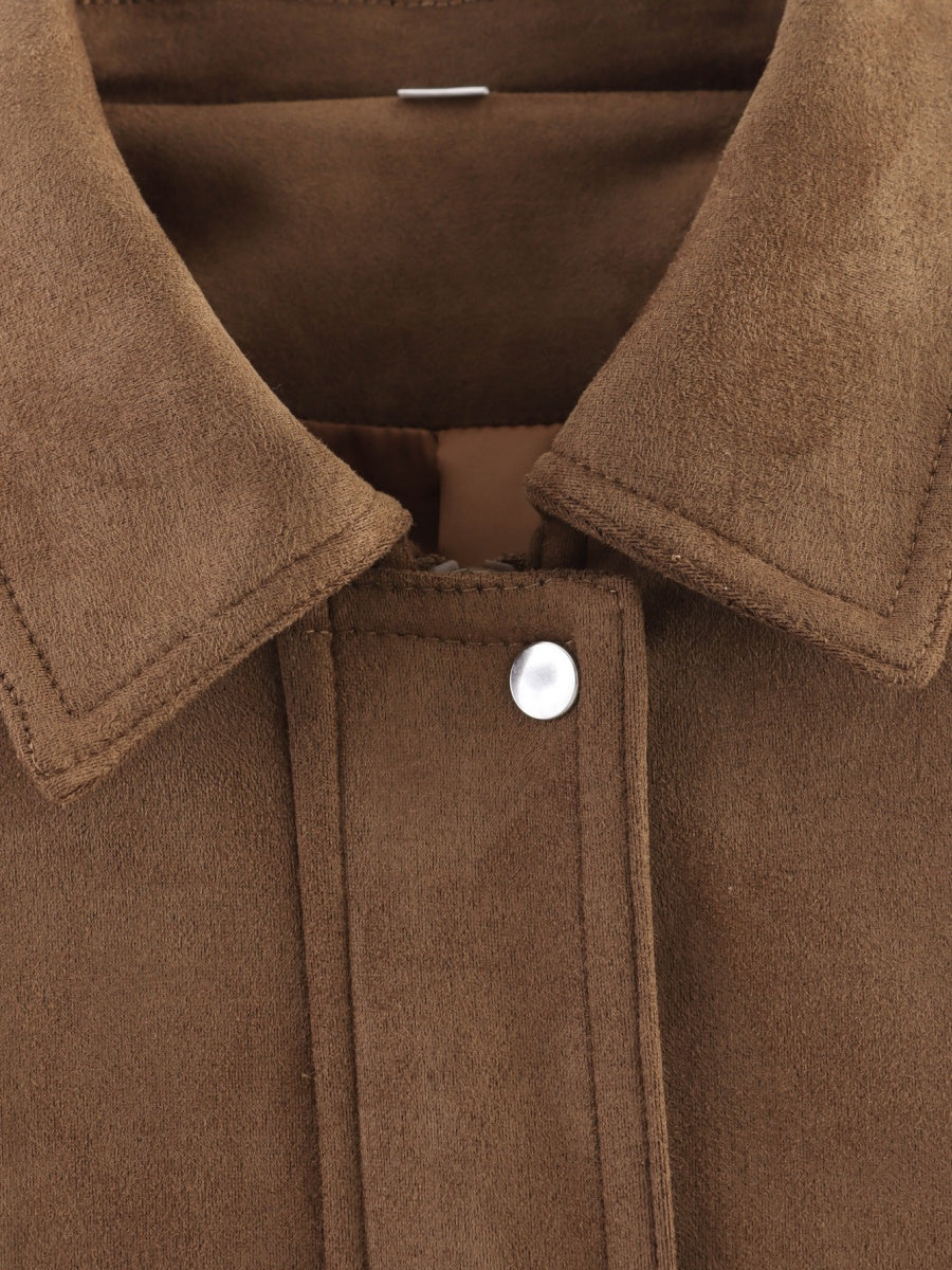 Suede buttons Pocket Jacket