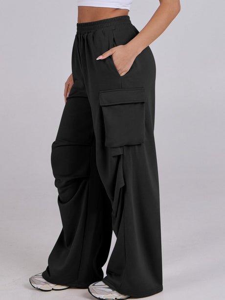 Loose-fitting Straight-leg Wide-leg Casual Cargo Pants
