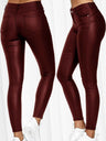 PU Leather Zipper Pants
