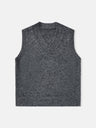 Gilet en maille ample à col en V en mélange de laine