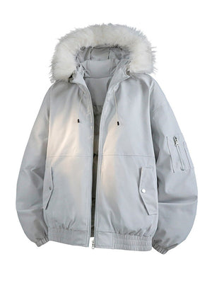 Large Fur Collar Workwear Parker