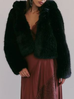 Hooded Zipper Plush Long-Sleeved Coat For Autumn And Winter