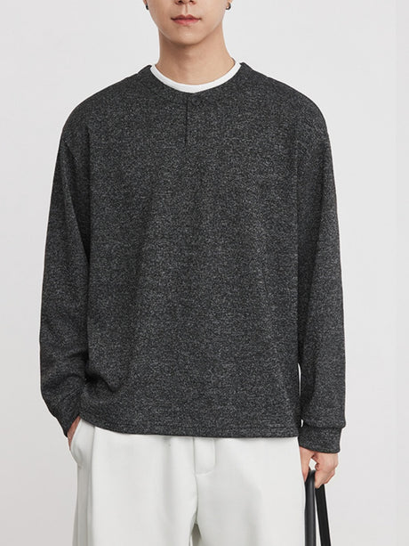 Layered-look Henry Collar T-shirts