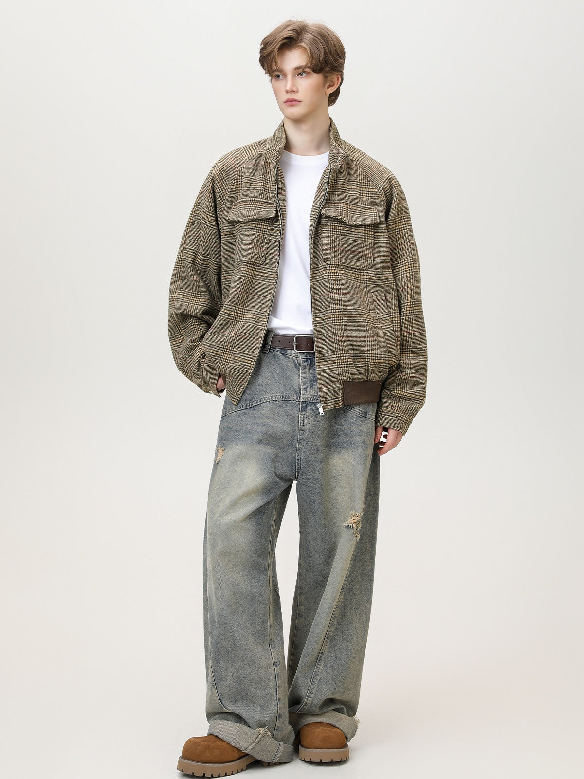 Liber Autumn Men's Plaid Jackets
