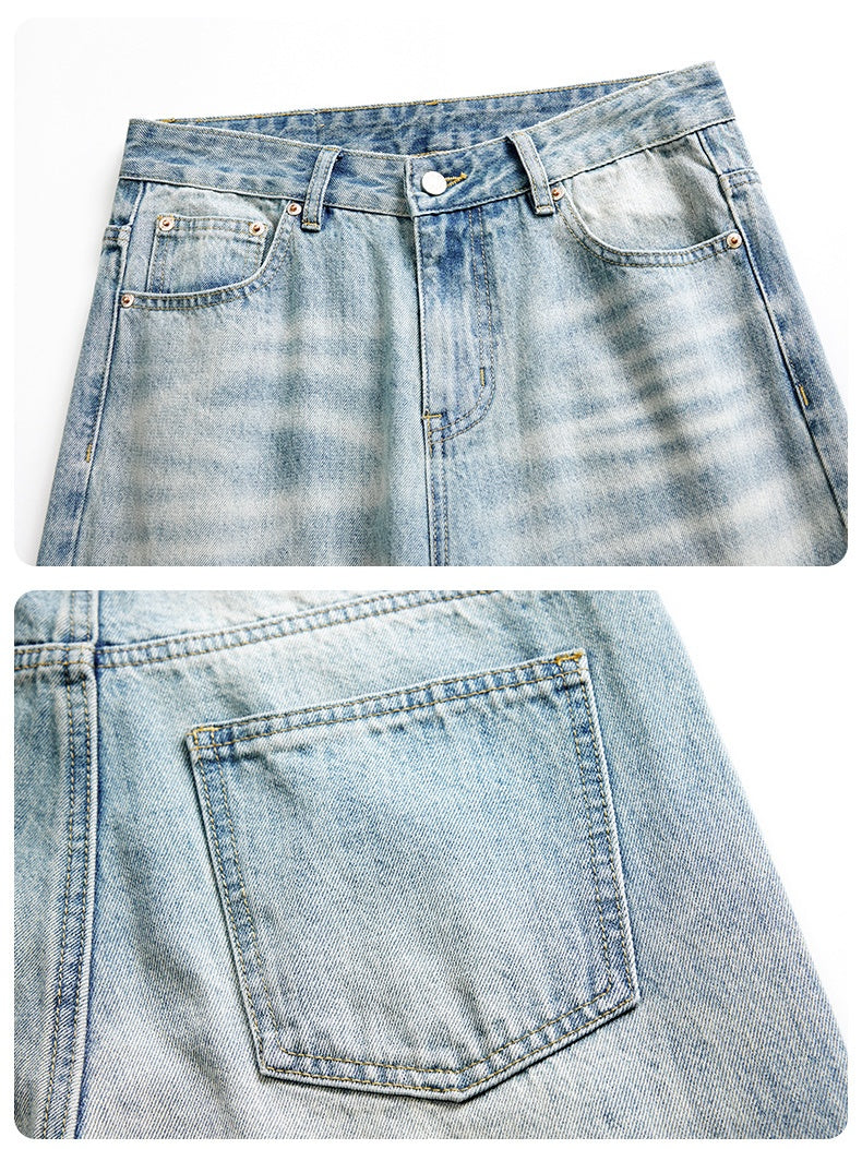 Liber Summer Men's Pocket decoration Jeans