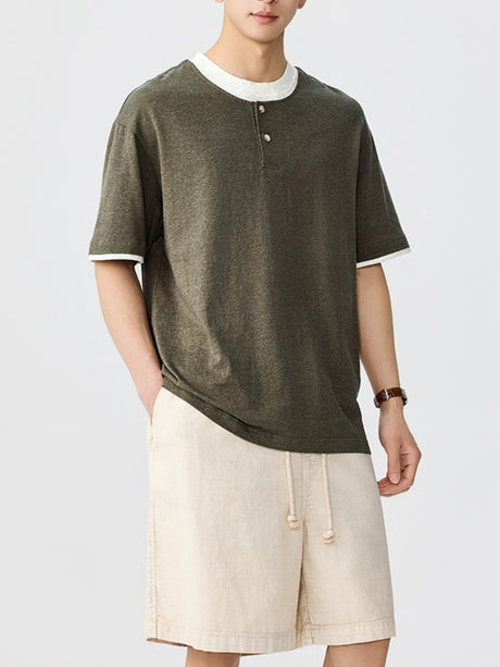 Layered-look Breathable Loose-fit T-shirts