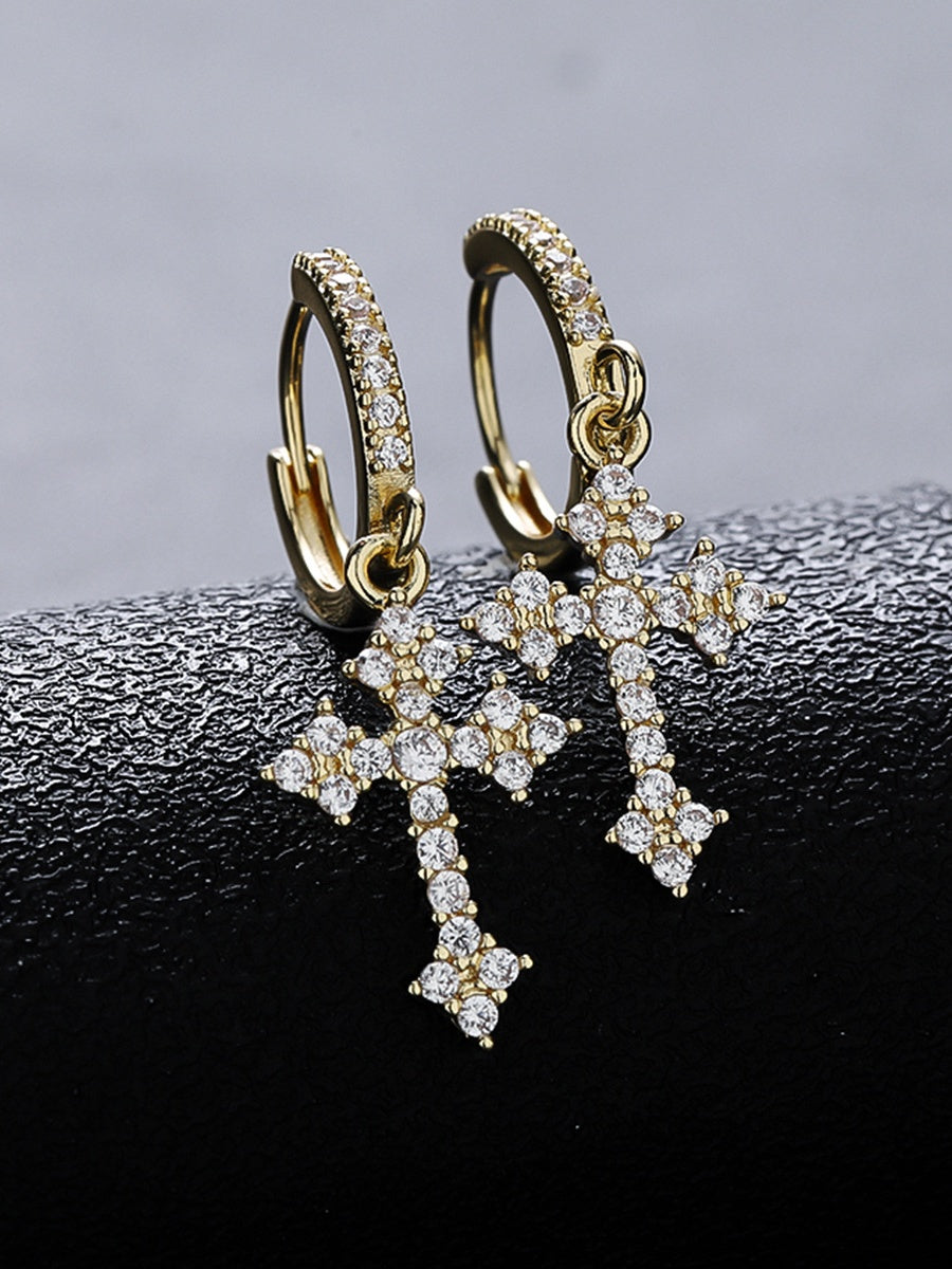 Cross Hip Hop Earrings