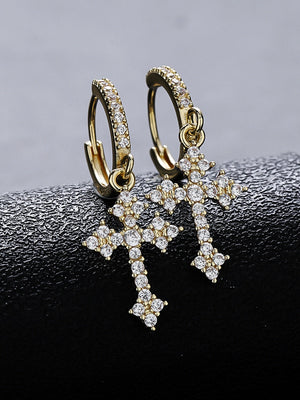 Cross Hip Hop Earrings