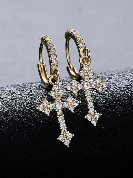 Cross Hip Hop Earrings