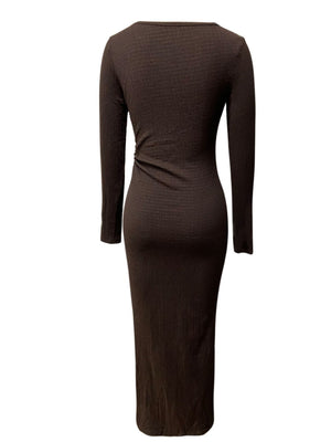 Liber Summer Women's Solid Square Collar Maxi Dresses