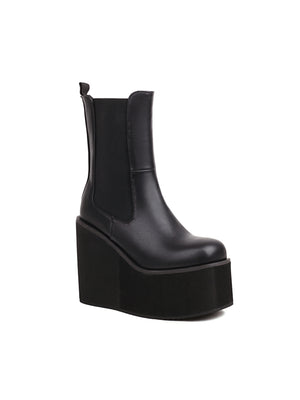 Wedge Platform Chelsea Boots