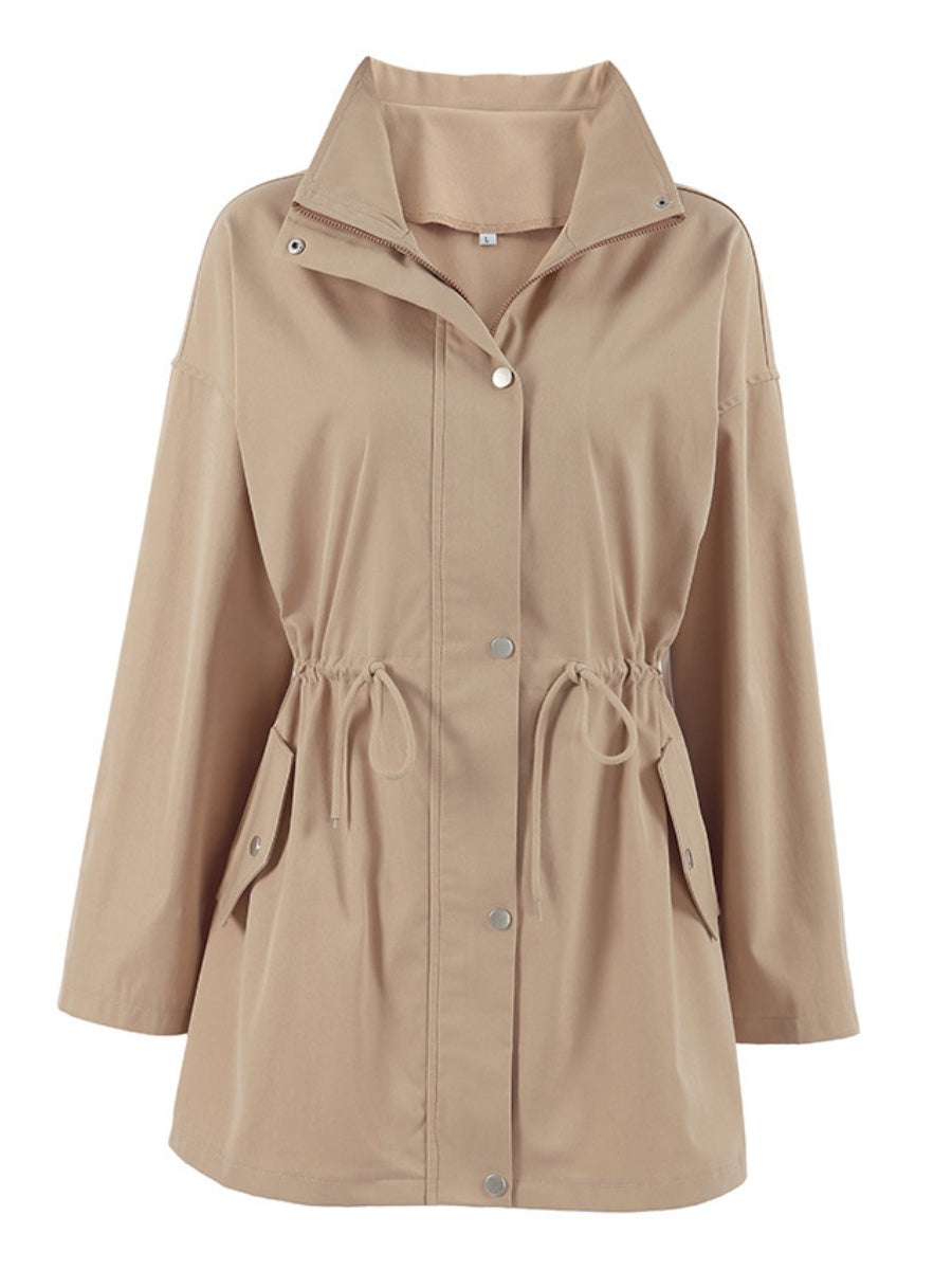Regular Fit Lace-up Windbreaker