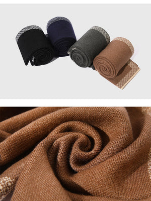 Écharpes en laine à rayures et à carreaux