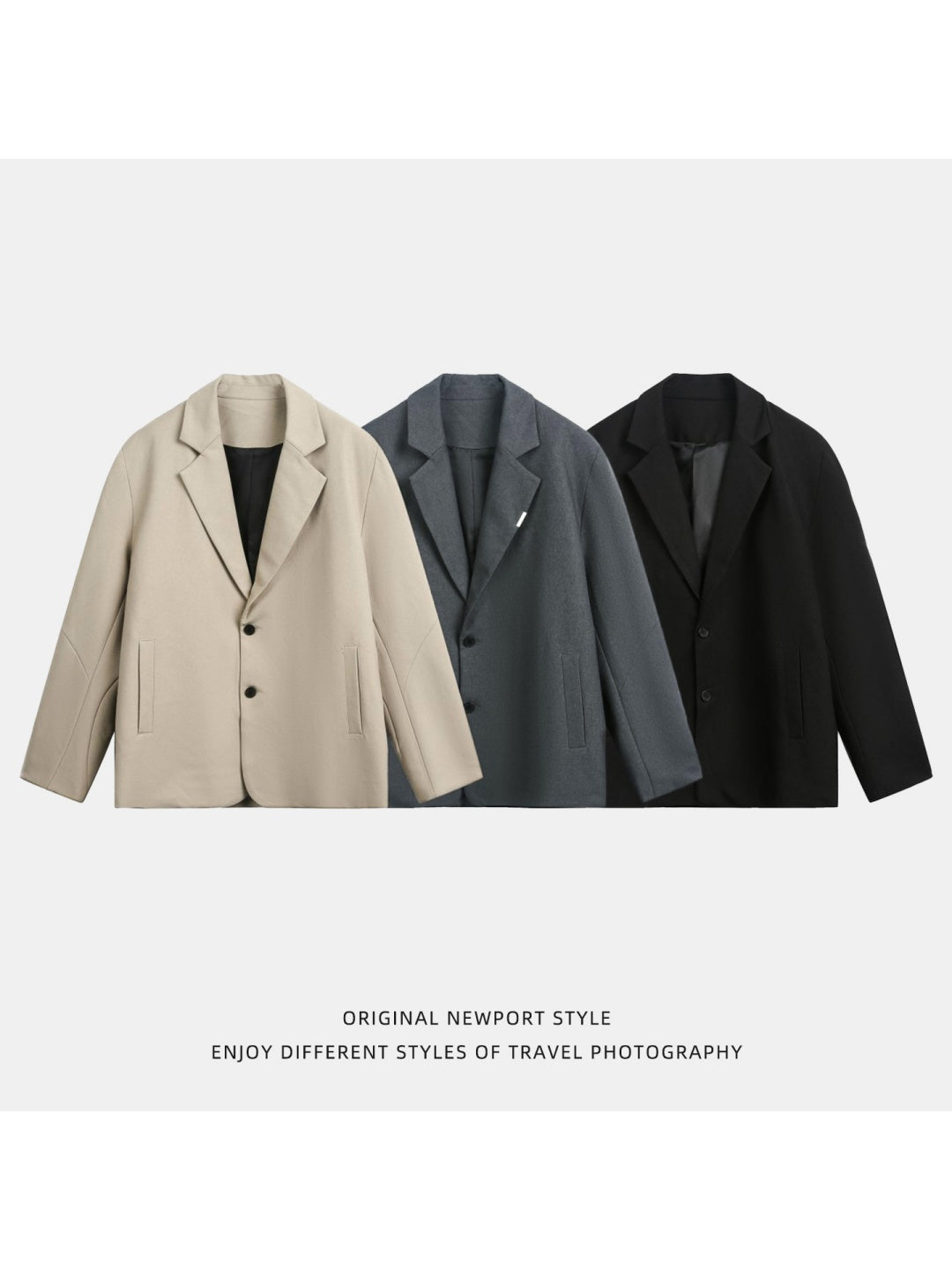 Liber Autumn Men's Solid Color Blazers