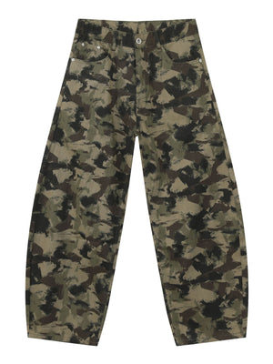 Retro Camouflage Machete Loose-fit Pants