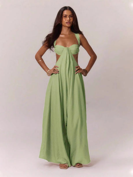 Strapless Bra Showing Off Waist And Back Jumpsuits&Bodysuits