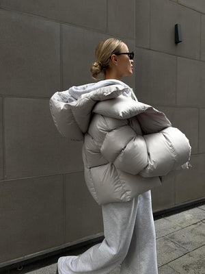 Trendy Puffer Jacket/Padded Coat - Street Style Short Hooded Puffer Jacket