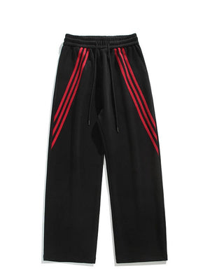 Liber Autumn Neutral wear Color matching Stripes Pants