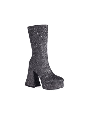 Sequined Platform High-heeled Fashion Mid-calf Boots