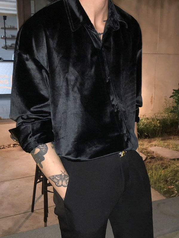 Vintage Red Long-Sleeve Shirt