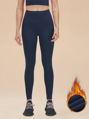 No Embarrassment High Waist Anti-rolling Edge Buttocks Lift Thickening Thin Fleece Sports Pants