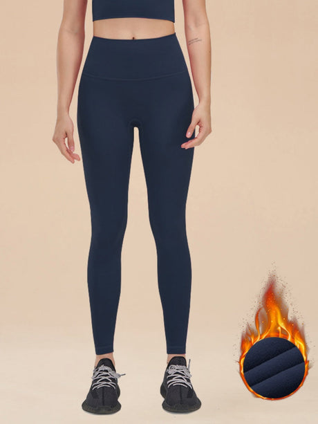 No Embarrassment High Waist Anti-rolling Edge Buttocks Lift Thickening Thin Fleece Sports Pants