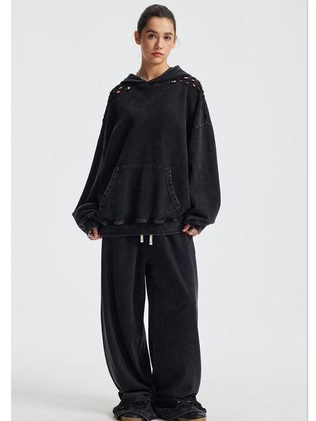 Ripped Hoodie & Pants Set