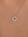 Four-leaf Clover Diamond Pendant Necklace