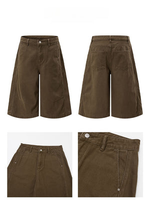 Loose-fit Wide-leg 7 Points Shorts