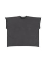 Boxy Boxy Rough Edge Solid Color T-shirt