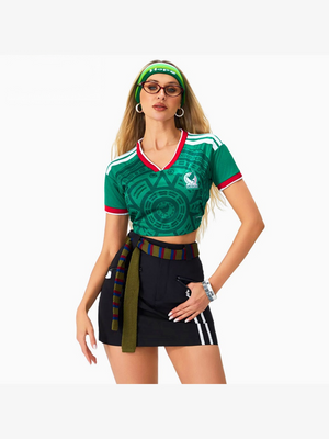World Cup Football Babes' Crop Top Short-Sleeved Sports Vest Jersey