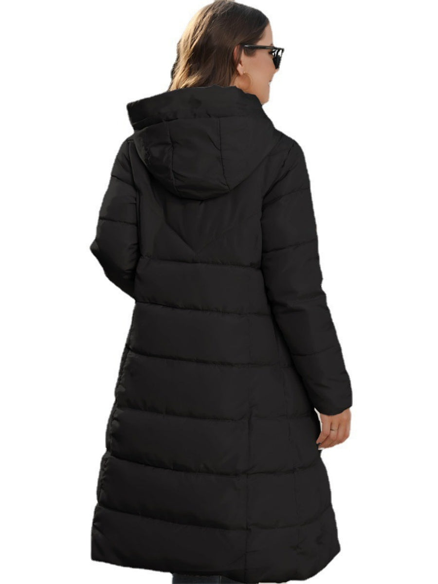 Long Parka-style Hooded Design Pocket Casual Cotton-padded Jackets/down Jackets