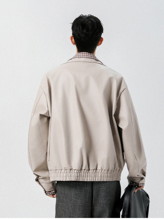 Fake Two Pieces Splicing Loose Lapel Jackets