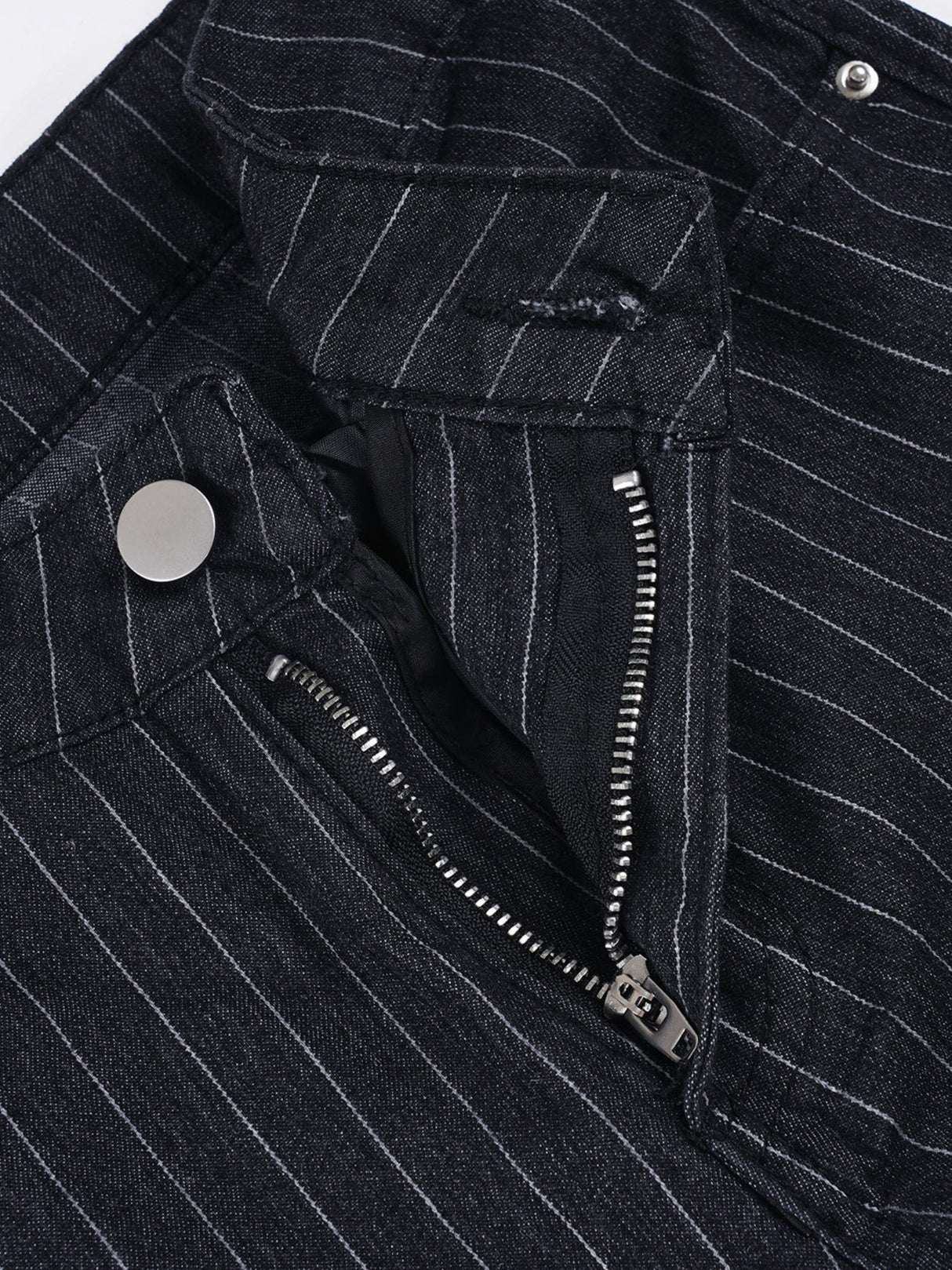 Stripes Contrasting Colors Low-rise Bell-bottoms Jeans