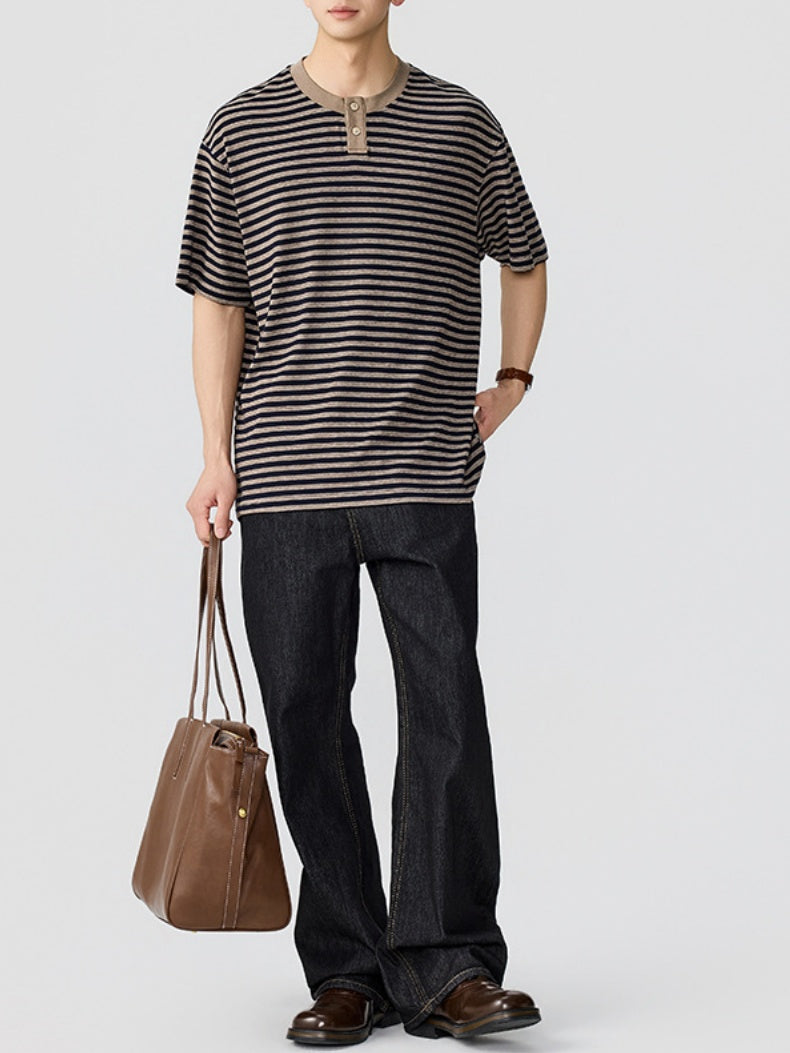 Henry's Collar Stripes T-shirts