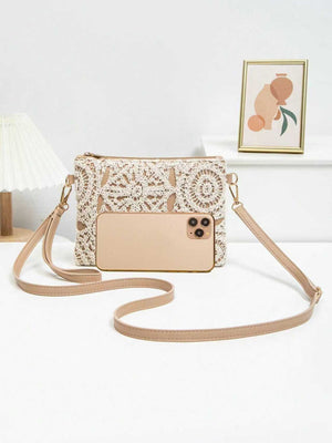 Vacation Lace Cutout Crossbody Bag
