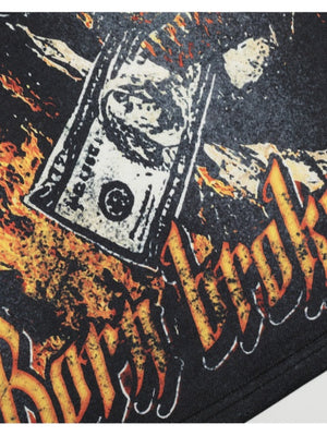 Rock Dark Flame Letter T-shirts