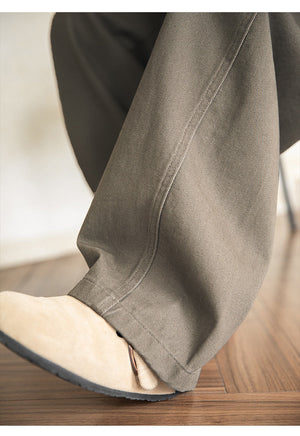 Liber Autumn Men's None Solid Color Pants