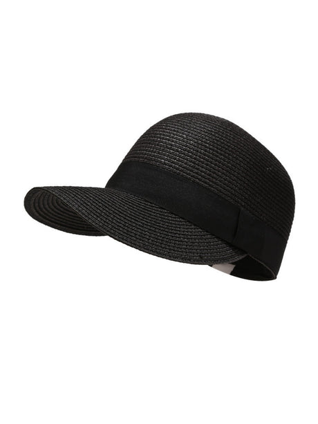 Straw-woven Long Duckbill Cap