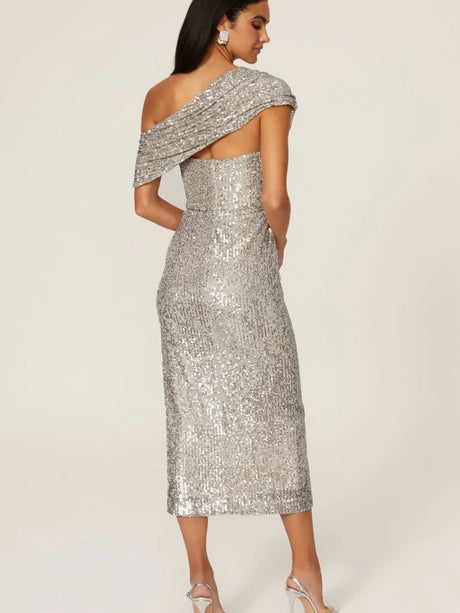 Liber Spring Women's Sequins Midi Dresses