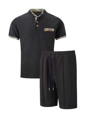 Solid Color Leisure 2-piece Sets Set