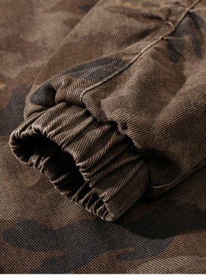 Vestes camouflage amples à doublure sherpa extra épaisse