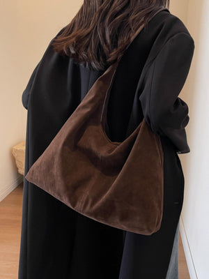 Sac bandoulière en daim polyvalent pour les trajets quotidiens et grande capacité