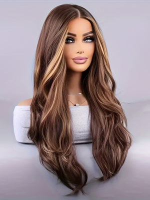 Synthetic Fiber Long Wavy Curl Wig