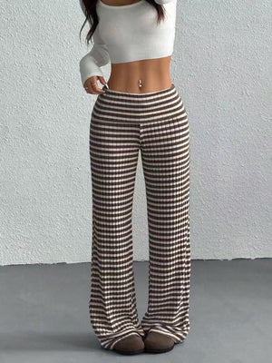 Y2K Bow Stripes Color Blocking Sweet Pants