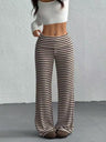 Y2K Bow Stripes Color Blocking Sweet Pants
