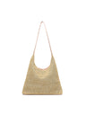 Solid Color Straw Shoulder Bag For Vacation