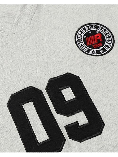 Embroidery Academic Style Patchwork POLO Shirt